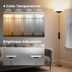 72-Inch Dimmable LED Torchiere Floor Lamp | Arvello Mart