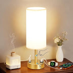 Touch Bedside Table Lamp with USB Charging | Arvello Mart
