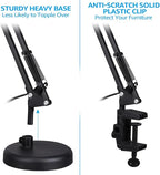 Black Metal Desk Lamp with Adjustable Arm & Clamp | Arvello Mart
