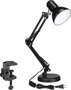 Black Metal Desk Lamp with Adjustable Arm & Clamp | Arvello Mart
