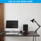 Black Metal Desk Lamp with Adjustable Arm & Clamp | Arvello Mart