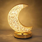 Gold Crescent Moon Table Lamp with Touch Dimming | Arvello Mart