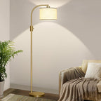 Modern Arc Dimmable Floor Lamp with Linen Shade | Arvello Mart