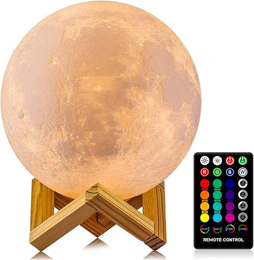 3D Moon Night Light with 16 Colors & Remote | Arvello Mart
