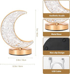 Gold Crescent Moon Table Lamp with Touch Dimming | Arvello Mart