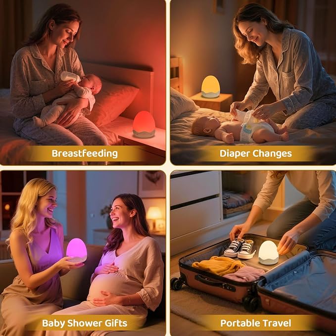 Egg Night Light for Nursery with 10 Colors & Remote | Arvello Mart