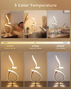 Modern Spiral LED Table Lamp with Touch Dimming | Arvello Mart