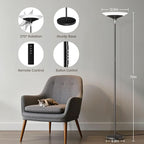 72-Inch Dimmable LED Torchiere Floor Lamp | Arvello Mart