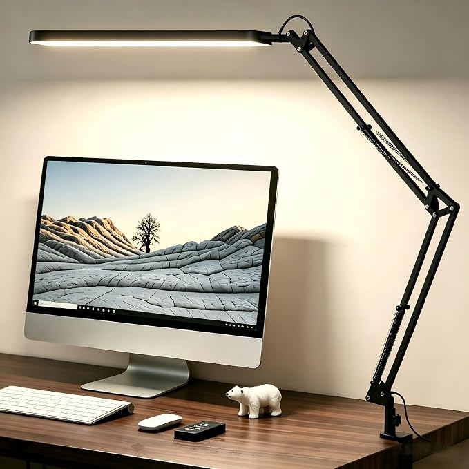 Black LED Desk Lamp with Swing Arm & Memory | Arvello Mart