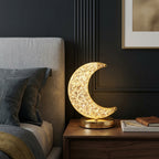 Gold Crescent Moon Table Lamp with Touch Dimming | Arvello Mart
