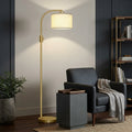 Modern Arc Dimmable Floor Lamp with Linen Shade | Arvello Mart